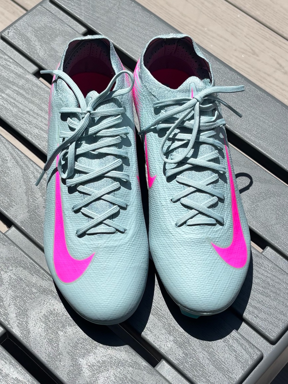 Nike ZM Vapor FG Soccer Cleats with Pink Swoosh